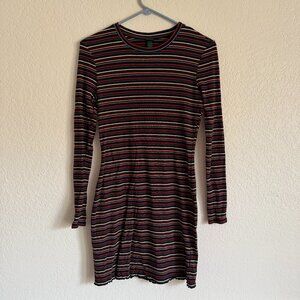 Wild Fable long-sleeve ribbed sweater dress size M